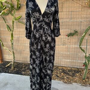 Elegant Black Floral Dress